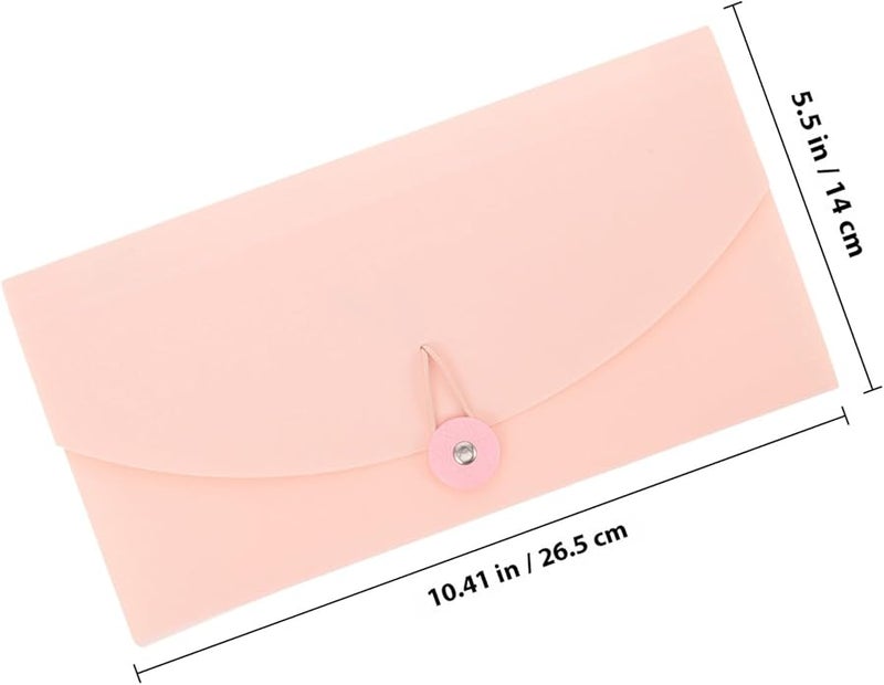 Pink B6 Accordion File Organizer Large Capacity Portable Receipt Storage Folder - Image 2